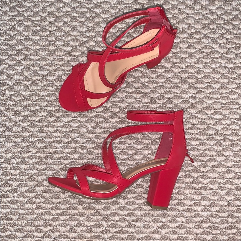 bright red heels